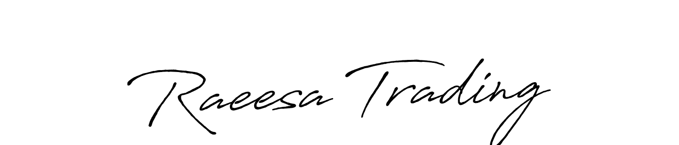 Design your own signature with our free online signature maker. With this signature software, you can create a handwritten (Antro_Vectra_Bolder) signature for name Raeesa Trading. Raeesa Trading signature style 7 images and pictures png