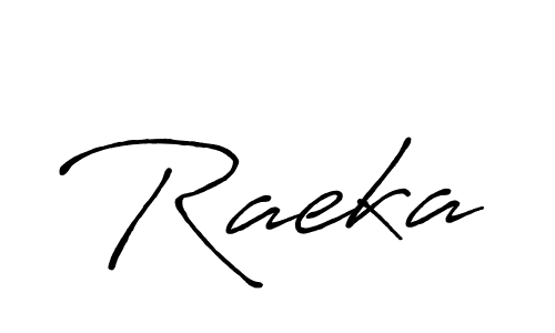 How to make Raeka name signature. Use Antro_Vectra_Bolder style for creating short signs online. This is the latest handwritten sign. Raeka signature style 7 images and pictures png