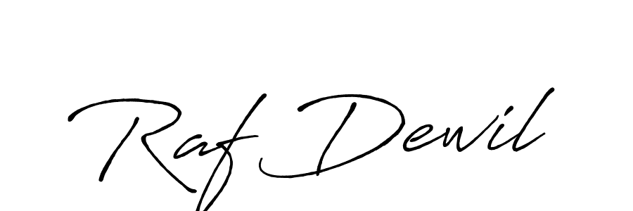 How to make Raf Dewil name signature. Use Antro_Vectra_Bolder style for creating short signs online. This is the latest handwritten sign. Raf Dewil signature style 7 images and pictures png