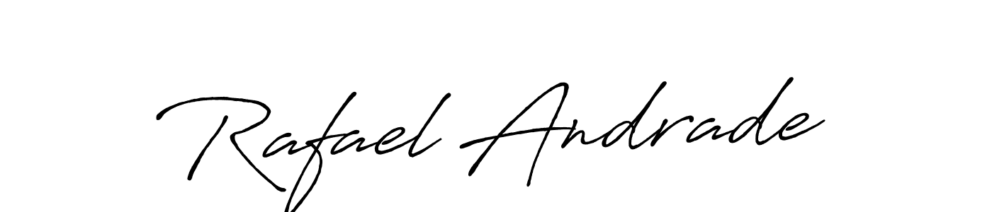 How to make Rafael Andrade name signature. Use Antro_Vectra_Bolder style for creating short signs online. This is the latest handwritten sign. Rafael Andrade signature style 7 images and pictures png