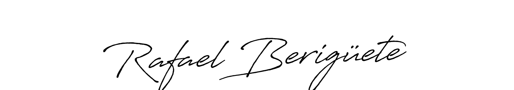 It looks lik you need a new signature style for name Rafael Berigüete. Design unique handwritten (Antro_Vectra_Bolder) signature with our free signature maker in just a few clicks. Rafael Berigüete signature style 7 images and pictures png