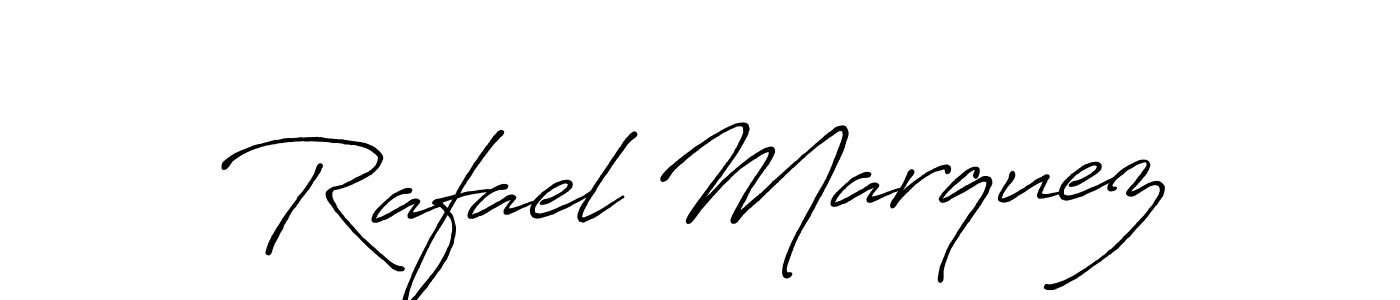 How to make Rafael Marquez name signature. Use Antro_Vectra_Bolder style for creating short signs online. This is the latest handwritten sign. Rafael Marquez signature style 7 images and pictures png