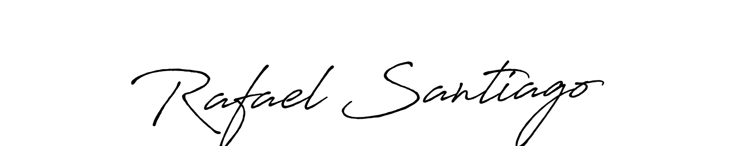 How to make Rafael Santiago name signature. Use Antro_Vectra_Bolder style for creating short signs online. This is the latest handwritten sign. Rafael Santiago signature style 7 images and pictures png