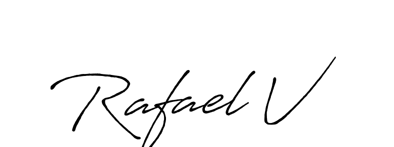 Design your own signature with our free online signature maker. With this signature software, you can create a handwritten (Antro_Vectra_Bolder) signature for name Rafael V. Rafael V signature style 7 images and pictures png