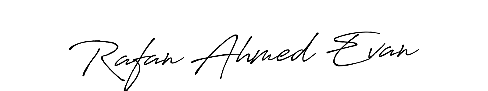 Rafan Ahmed Evan stylish signature style. Best Handwritten Sign (Antro_Vectra_Bolder) for my name. Handwritten Signature Collection Ideas for my name Rafan Ahmed Evan. Rafan Ahmed Evan signature style 7 images and pictures png