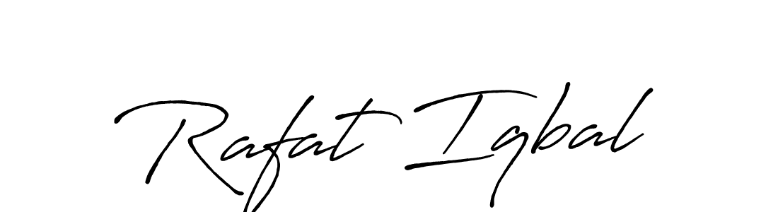 Design your own signature with our free online signature maker. With this signature software, you can create a handwritten (Antro_Vectra_Bolder) signature for name Rafat Iqbal. Rafat Iqbal signature style 7 images and pictures png