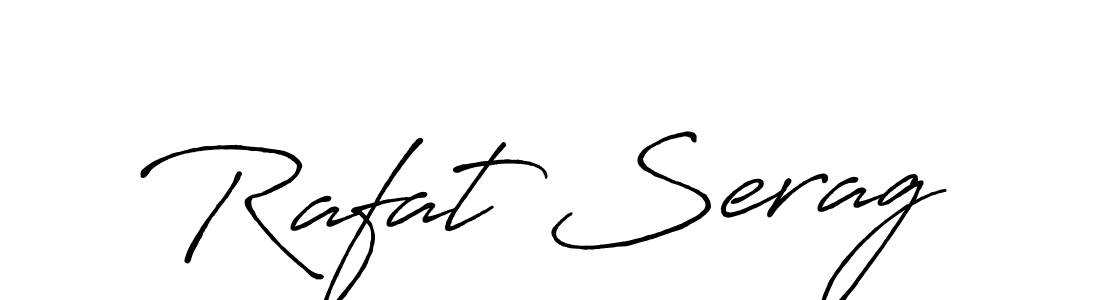 This is the best signature style for the Rafat Serag name. Also you like these signature font (Antro_Vectra_Bolder). Mix name signature. Rafat Serag signature style 7 images and pictures png