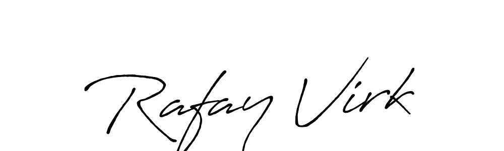The best way (Antro_Vectra_Bolder) to make a short signature is to pick only two or three words in your name. The name Rafay Virk include a total of six letters. For converting this name. Rafay Virk signature style 7 images and pictures png