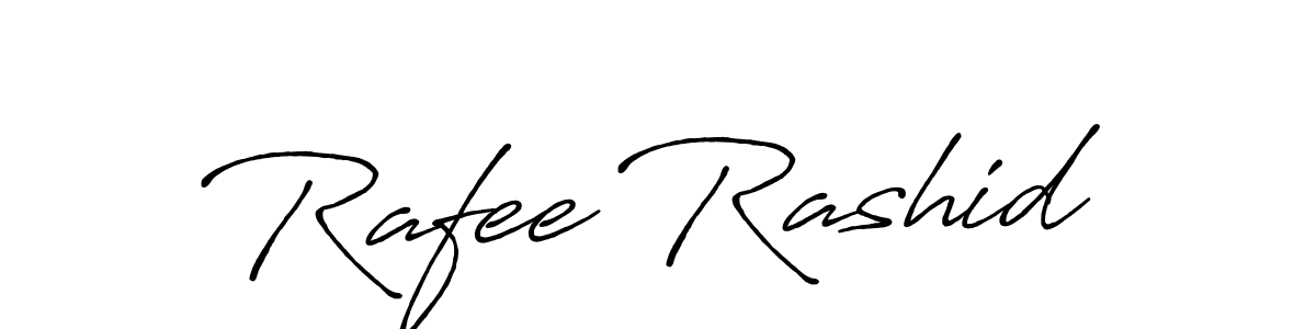 Rafee Rashid stylish signature style. Best Handwritten Sign (Antro_Vectra_Bolder) for my name. Handwritten Signature Collection Ideas for my name Rafee Rashid. Rafee Rashid signature style 7 images and pictures png