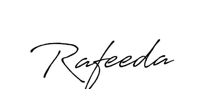 How to make Rafeeda signature? Antro_Vectra_Bolder is a professional autograph style. Create handwritten signature for Rafeeda name. Rafeeda signature style 7 images and pictures png