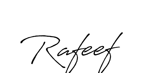 It looks lik you need a new signature style for name Rafeef. Design unique handwritten (Antro_Vectra_Bolder) signature with our free signature maker in just a few clicks. Rafeef signature style 7 images and pictures png