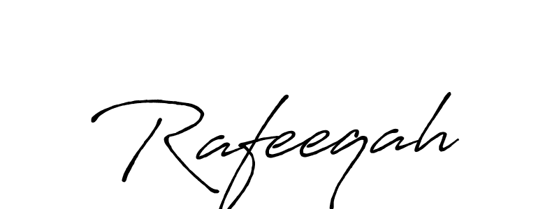 Create a beautiful signature design for name Rafeeqah. With this signature (Antro_Vectra_Bolder) fonts, you can make a handwritten signature for free. Rafeeqah signature style 7 images and pictures png