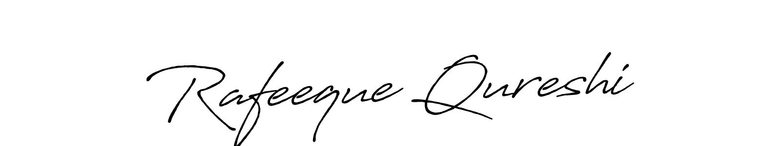 Create a beautiful signature design for name Rafeeque Qureshi. With this signature (Antro_Vectra_Bolder) fonts, you can make a handwritten signature for free. Rafeeque Qureshi signature style 7 images and pictures png