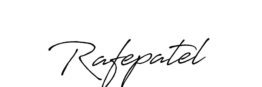 Create a beautiful signature design for name Rafepatel. With this signature (Antro_Vectra_Bolder) fonts, you can make a handwritten signature for free. Rafepatel signature style 7 images and pictures png