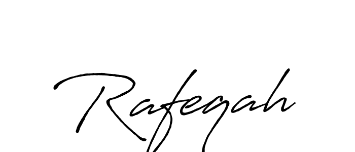 The best way (Antro_Vectra_Bolder) to make a short signature is to pick only two or three words in your name. The name Rafeqah include a total of six letters. For converting this name. Rafeqah signature style 7 images and pictures png