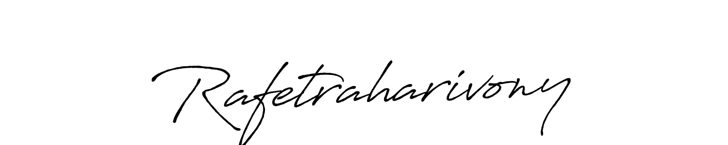 How to make Rafetraharivony name signature. Use Antro_Vectra_Bolder style for creating short signs online. This is the latest handwritten sign. Rafetraharivony signature style 7 images and pictures png