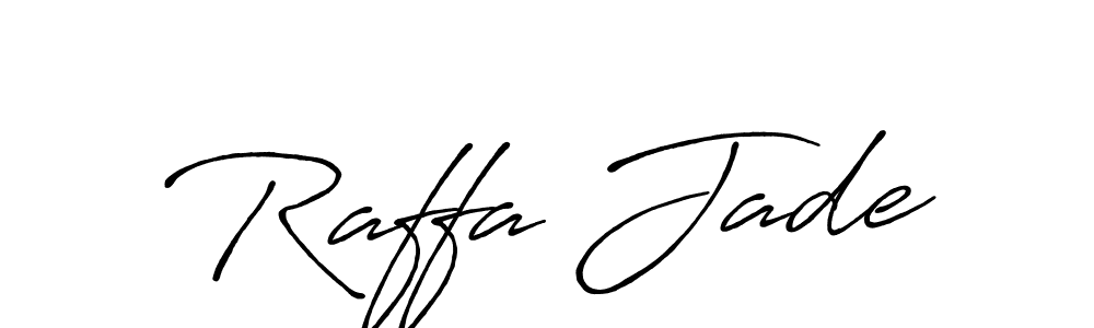 Antro_Vectra_Bolder is a professional signature style that is perfect for those who want to add a touch of class to their signature. It is also a great choice for those who want to make their signature more unique. Get Raffa Jade name to fancy signature for free. Raffa Jade signature style 7 images and pictures png