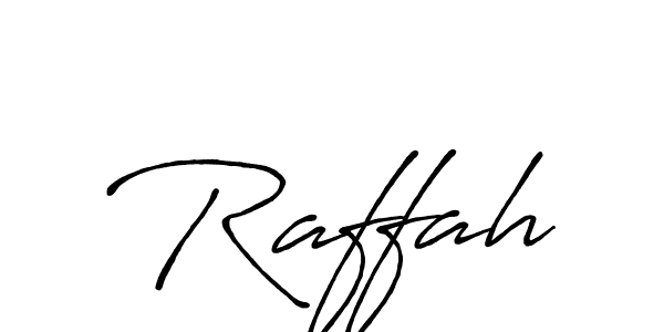 How to make Raffah name signature. Use Antro_Vectra_Bolder style for creating short signs online. This is the latest handwritten sign. Raffah signature style 7 images and pictures png