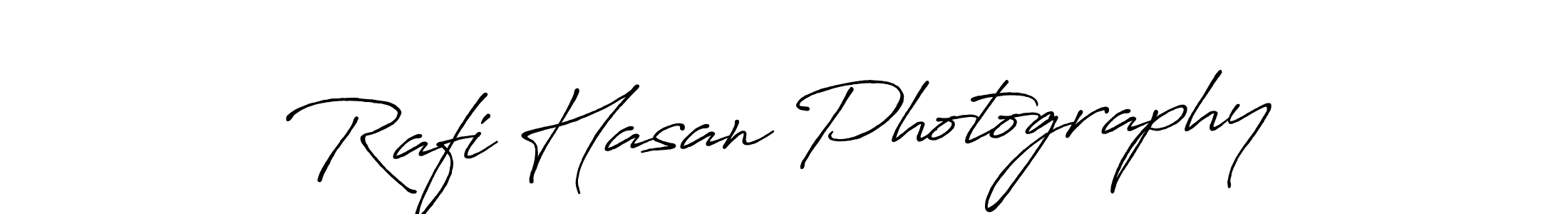 How to make Rafi Hasan Photography name signature. Use Antro_Vectra_Bolder style for creating short signs online. This is the latest handwritten sign. Rafi Hasan Photography signature style 7 images and pictures png