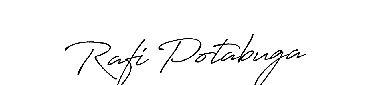 It looks lik you need a new signature style for name Rafi Potabuga. Design unique handwritten (Antro_Vectra_Bolder) signature with our free signature maker in just a few clicks. Rafi Potabuga signature style 7 images and pictures png