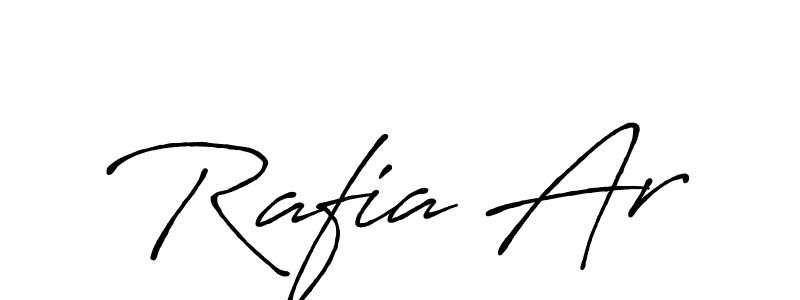 Make a beautiful signature design for name Rafia Ar. With this signature (Antro_Vectra_Bolder) style, you can create a handwritten signature for free. Rafia Ar signature style 7 images and pictures png