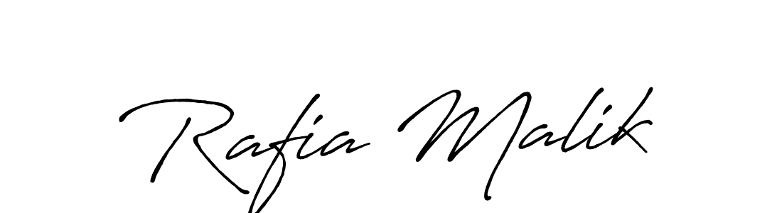 Make a beautiful signature design for name Rafia Malik. With this signature (Antro_Vectra_Bolder) style, you can create a handwritten signature for free. Rafia Malik signature style 7 images and pictures png