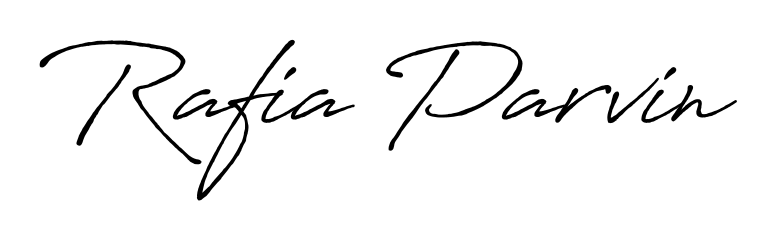 Give your name Rafia Parvin an exquisite flair with the Antro_Vectra_Bolder script font. Ideal for contracts, resumes, and formal letterheads. Rafia Parvin signature style 7 images and pictures png