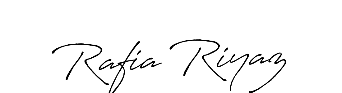 Make a beautiful signature design for name Rafia Riyaz. With this signature (Antro_Vectra_Bolder) style, you can create a handwritten signature for free. Rafia Riyaz signature style 7 images and pictures png