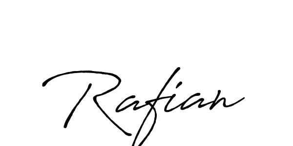 Use a signature maker to create a handwritten signature online. With this signature software, you can design (Antro_Vectra_Bolder) your own signature for name Rafian. Rafian signature style 7 images and pictures png