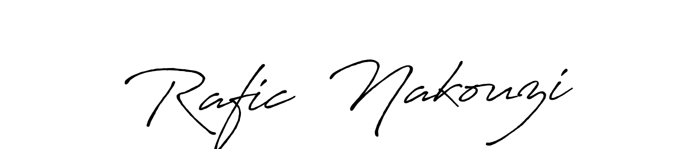 Also we have Rafic  Nakouzi name is the best signature style. Create professional handwritten signature collection using Antro_Vectra_Bolder autograph style. Rafic  Nakouzi signature style 7 images and pictures png