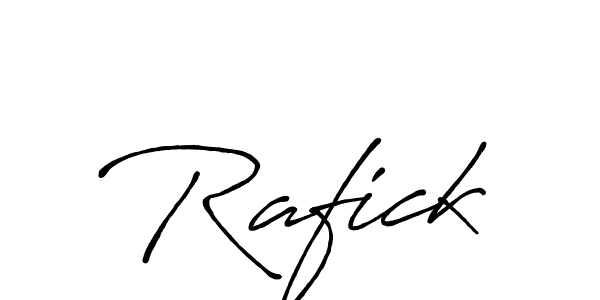 You should practise on your own different ways (Antro_Vectra_Bolder) to write your name (Rafick) in signature. don't let someone else do it for you. Rafick signature style 7 images and pictures png