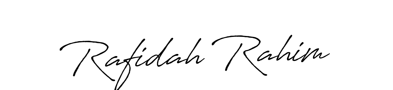 The best way (Antro_Vectra_Bolder) to make a short signature is to pick only two or three words in your name. The name Rafidah Rahim include a total of six letters. For converting this name. Rafidah Rahim signature style 7 images and pictures png