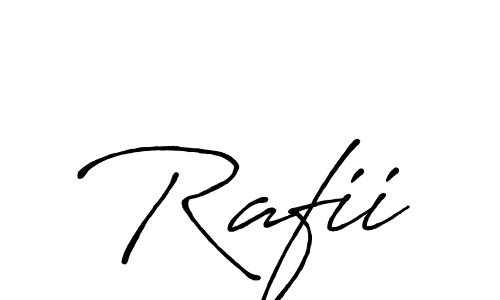 Design your own signature with our free online signature maker. With this signature software, you can create a handwritten (Antro_Vectra_Bolder) signature for name Rafii. Rafii signature style 7 images and pictures png