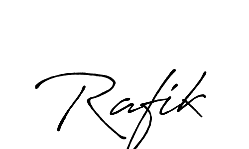 How to make Rafik name signature. Use Antro_Vectra_Bolder style for creating short signs online. This is the latest handwritten sign. Rafik signature style 7 images and pictures png