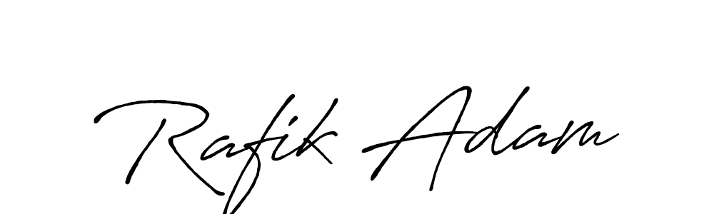 You should practise on your own different ways (Antro_Vectra_Bolder) to write your name (Rafik Adam) in signature. don't let someone else do it for you. Rafik Adam signature style 7 images and pictures png