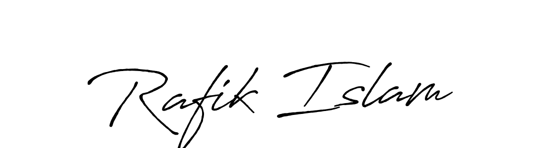 Rafik Islam stylish signature style. Best Handwritten Sign (Antro_Vectra_Bolder) for my name. Handwritten Signature Collection Ideas for my name Rafik Islam. Rafik Islam signature style 7 images and pictures png