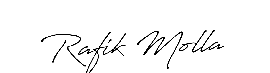 Use a signature maker to create a handwritten signature online. With this signature software, you can design (Antro_Vectra_Bolder) your own signature for name Rafik Molla. Rafik Molla signature style 7 images and pictures png