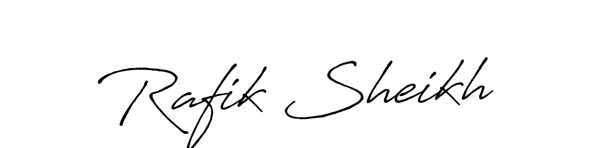 How to make Rafik Sheikh signature? Antro_Vectra_Bolder is a professional autograph style. Create handwritten signature for Rafik Sheikh name. Rafik Sheikh signature style 7 images and pictures png