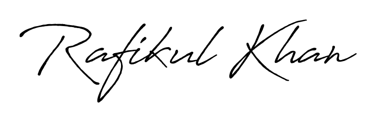 You should practise on your own different ways (Antro_Vectra_Bolder) to write your name (Rafikul Khan) in signature. Don't let someone else do it for you. Rafikul Khan signature style 7 images and pictures png