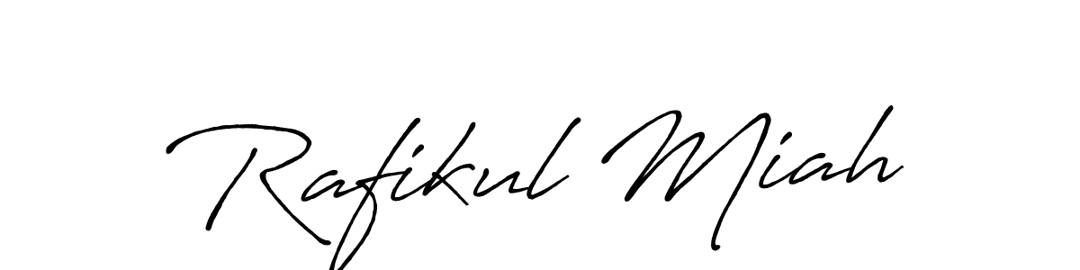 Create a beautiful signature design for name Rafikul Miah. With this signature (Antro_Vectra_Bolder) fonts, you can make a handwritten signature for free. Rafikul Miah signature style 7 images and pictures png