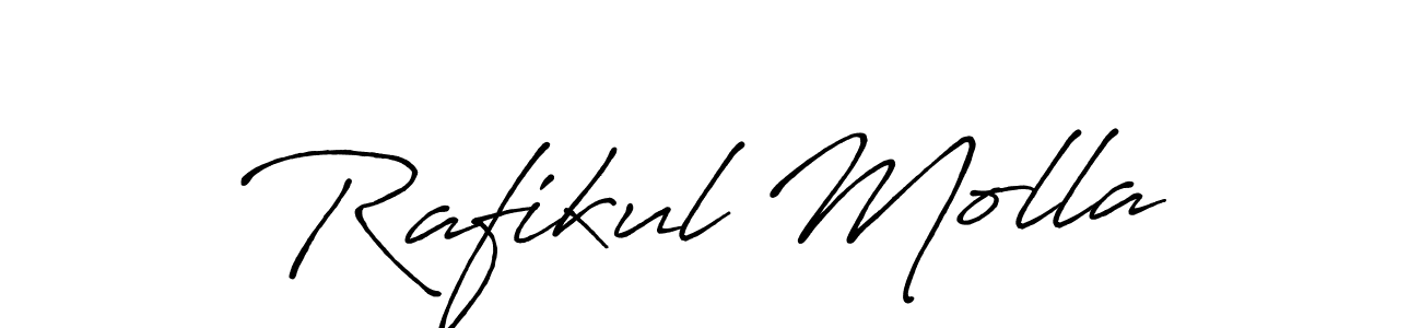How to make Rafikul Molla name signature. Use Antro_Vectra_Bolder style for creating short signs online. This is the latest handwritten sign. Rafikul Molla signature style 7 images and pictures png