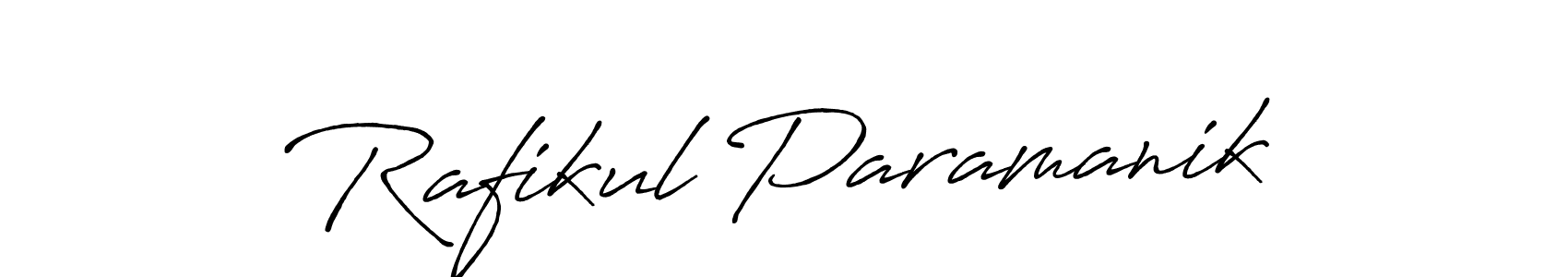 How to make Rafikul Paramanik name signature. Use Antro_Vectra_Bolder style for creating short signs online. This is the latest handwritten sign. Rafikul Paramanik signature style 7 images and pictures png