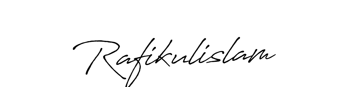 Make a beautiful signature design for name Rafikulislam. With this signature (Antro_Vectra_Bolder) style, you can create a handwritten signature for free. Rafikulislam signature style 7 images and pictures png