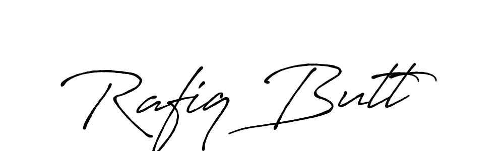 Use a signature maker to create a handwritten signature online. With this signature software, you can design (Antro_Vectra_Bolder) your own signature for name Rafiq Butt. Rafiq Butt signature style 7 images and pictures png