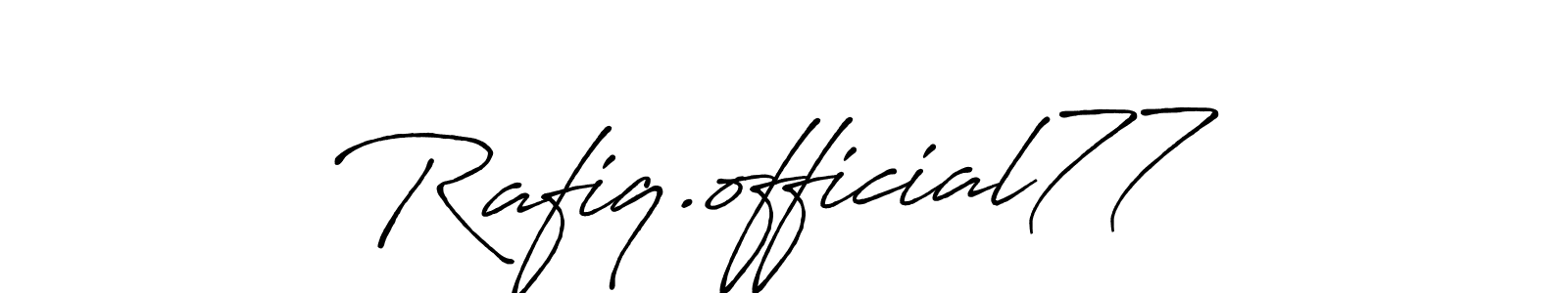 The best way (Antro_Vectra_Bolder) to make a short signature is to pick only two or three words in your name. The name Rafiq.official77 include a total of six letters. For converting this name. Rafiq.official77 signature style 7 images and pictures png