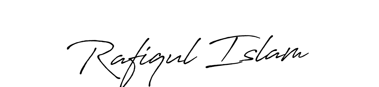 How to make Rafiqul Islam name signature. Use Antro_Vectra_Bolder style for creating short signs online. This is the latest handwritten sign. Rafiqul Islam signature style 7 images and pictures png