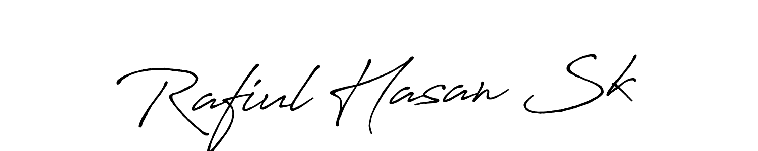 Design your own signature with our free online signature maker. With this signature software, you can create a handwritten (Antro_Vectra_Bolder) signature for name Rafiul Hasan Sk. Rafiul Hasan Sk signature style 7 images and pictures png