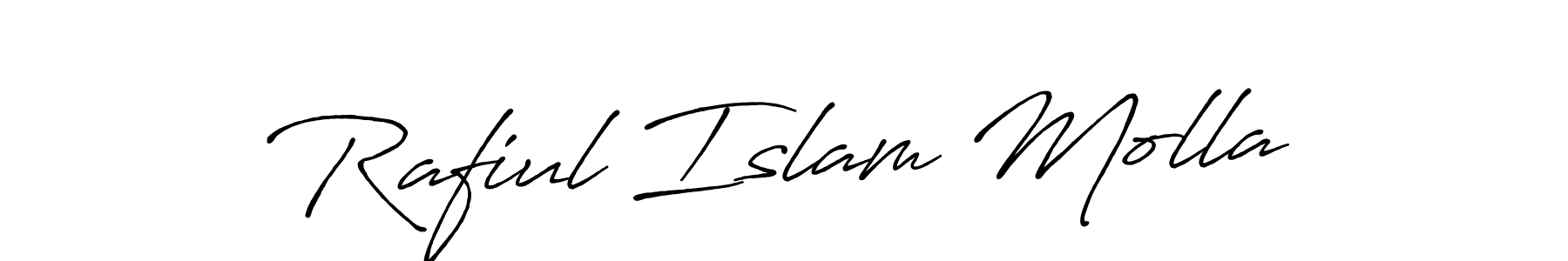 How to make Rafiul Islam Molla name signature. Use Antro_Vectra_Bolder style for creating short signs online. This is the latest handwritten sign. Rafiul Islam Molla signature style 7 images and pictures png