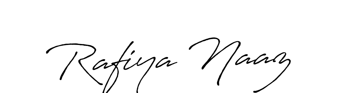 Make a beautiful signature design for name Rafiya Naaz. With this signature (Antro_Vectra_Bolder) style, you can create a handwritten signature for free. Rafiya Naaz signature style 7 images and pictures png