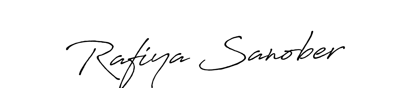 Use a signature maker to create a handwritten signature online. With this signature software, you can design (Antro_Vectra_Bolder) your own signature for name Rafiya Sanober. Rafiya Sanober signature style 7 images and pictures png